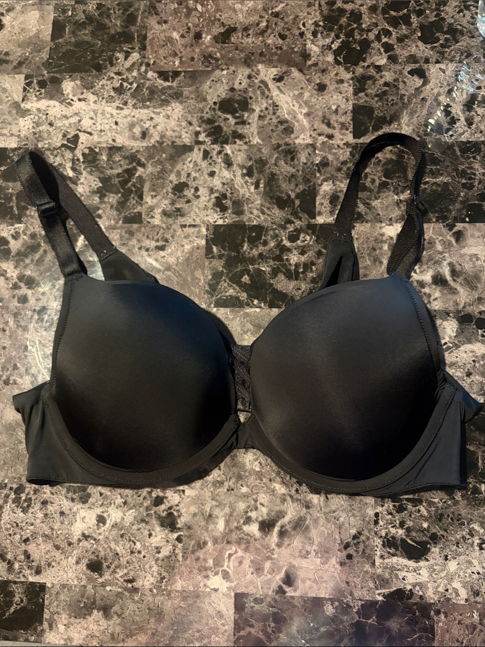 38C Black T-Shirt Bra w/ Padded Cups